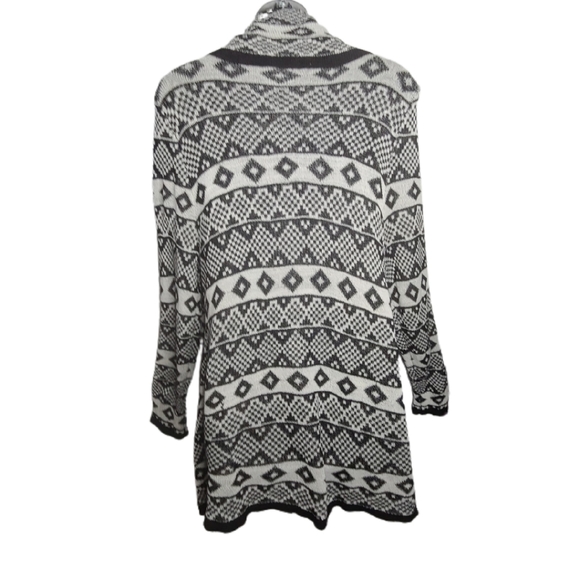 LAUREN MICHELLE AZTEC PRINT OPEN FRONT CARDIGAN - Picture 3 of 4